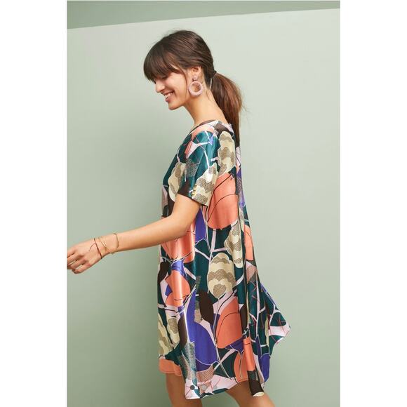 NWT Corey Lynn Calter x Anthropologie Tunic L Geometric Floral Shift Dress Boho - Picture 4 of 10